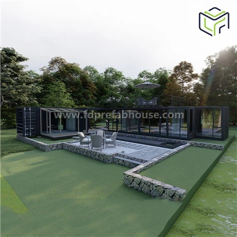 Franskt sameinað stækkanlegt gámahús